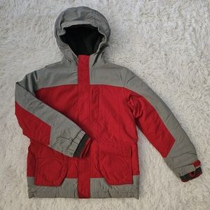 Lands' End Kids (Sz 7) Winter Squall Jacket Red and Grey